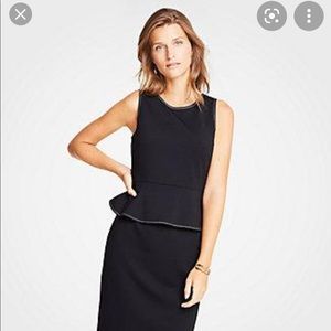 Ann Taylor Stitched Peplum Sheath Dress